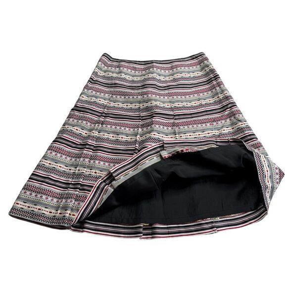 Nine West Silk Blend Pleated Side Zip Lined Skirt Sz 8 - Picture 8 of 12